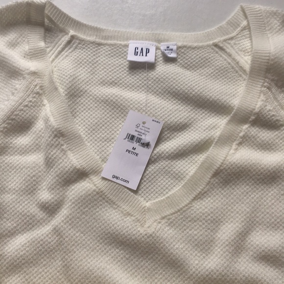 Gap Petite Off White Sweater Ladies Size M - Picture 2 of 5